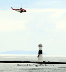 Rescue helicopter at Blackrock