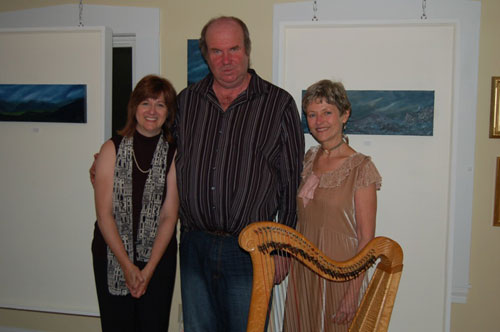 John Eagle with Teri Canelle and harpist BJ Wayne