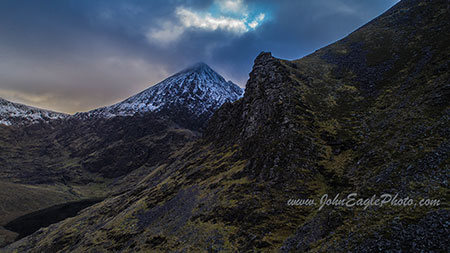 The Hag's Tooth with Carrauntoohil beyond
